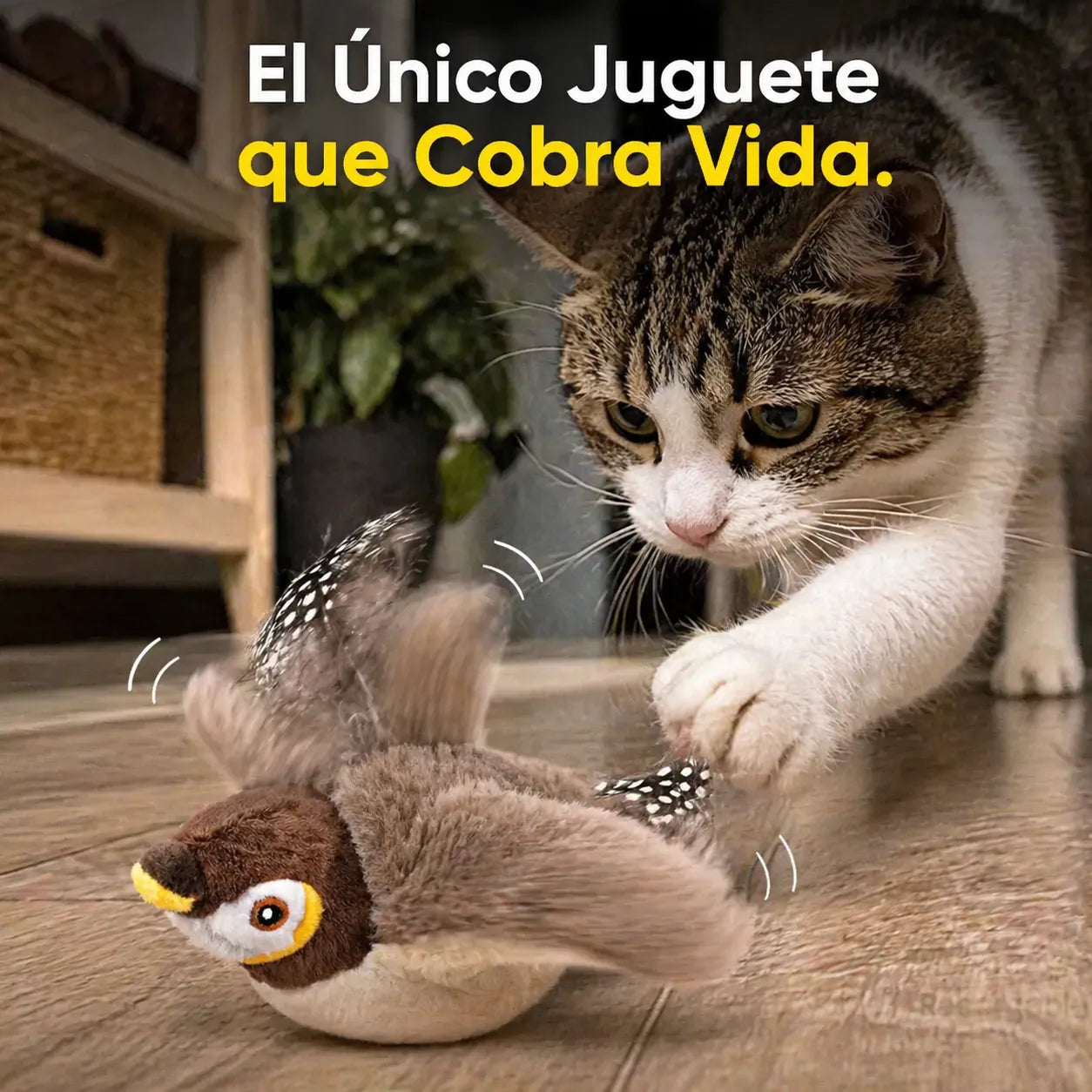 FlappyCat™ - Pájaro Interactivo para Gatos