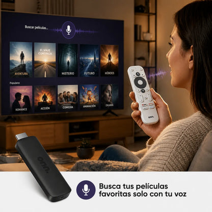 Decodificador SmarTV 4K - Dispositivo de Streaming Onn Google TV