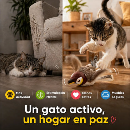 FlappyCat™ - Pájaro Interactivo para Gatos
