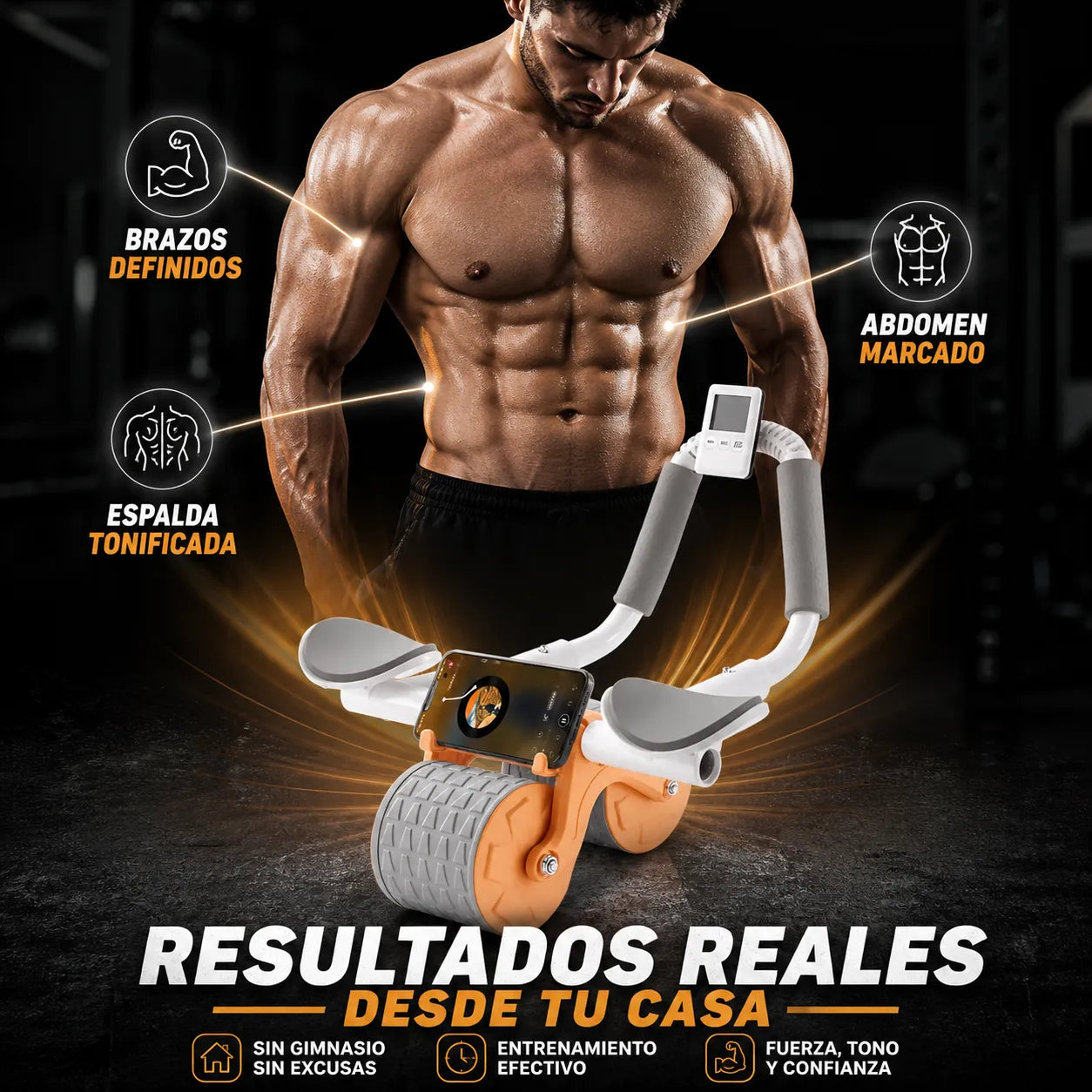 Combo Rueda Abdominal + Masajeador Mariposa