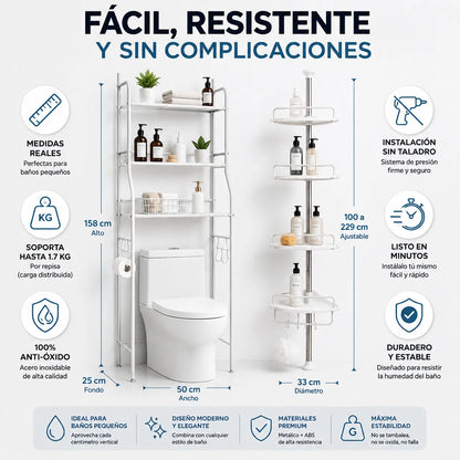 Combo Dúo Organizador para Baño