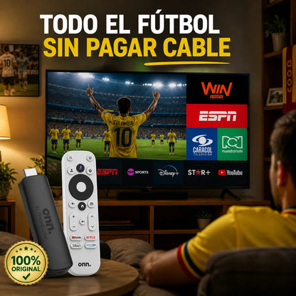 Decodificador SmarTV 4K - Dispositivo de Streaming Onn Google TV