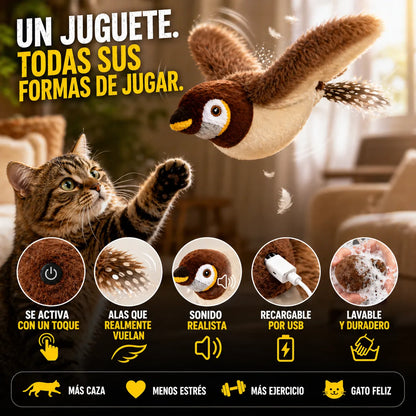 FlappyCat™ - Pájaro Interactivo para Gatos