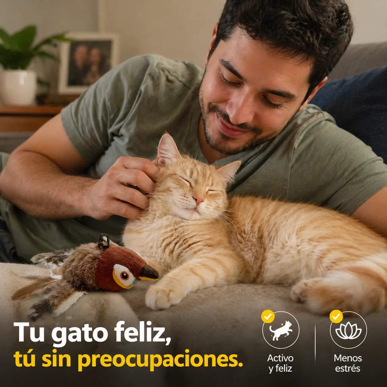 FlappyCat™ - Pájaro Interactivo para Gatos
