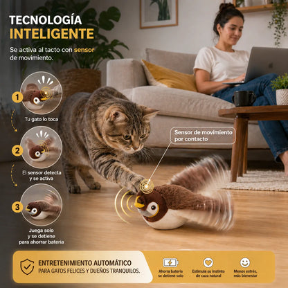 FlappyCat™ - Pájaro Interactivo para Gatos