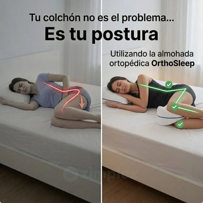 Almohada Ortopédica OrthoSleep™ | Alivia el Dolor en Espalda, Cadera y Rodillas