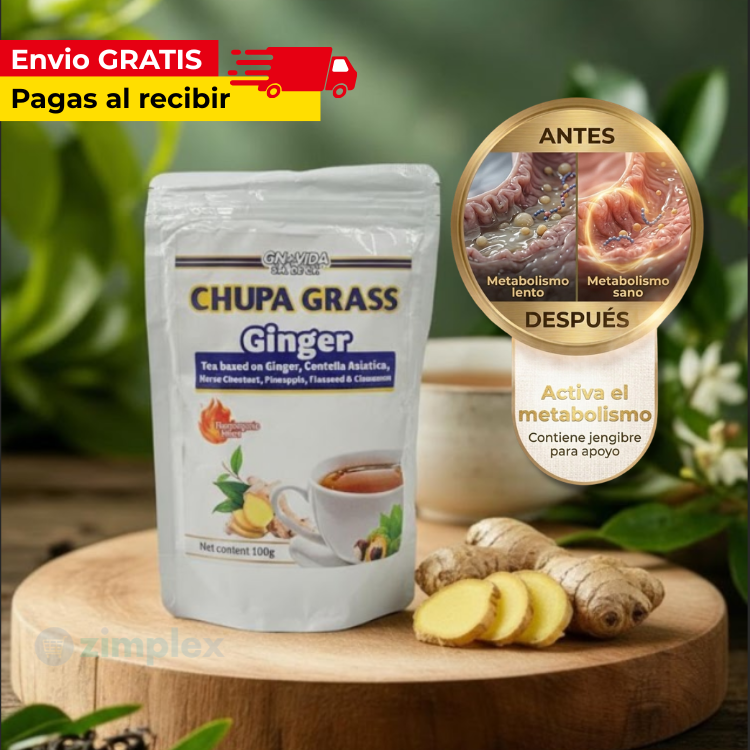 Chupa Grass Ginger x 100 g | Menos hinchazón y más ligereza