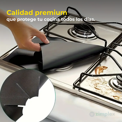 Protector Antigrasa para Estufa – Limpia en Segundos (Pack x4)