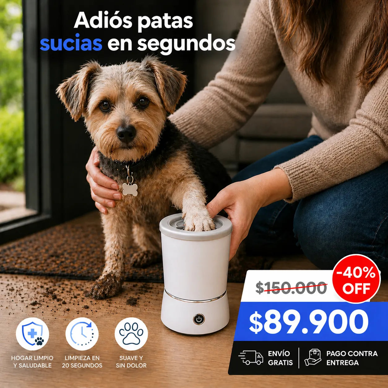 HuellaLimpia™ - Limpiador Eléctrico de Patas